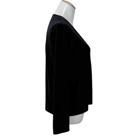 Vintage 90’s Y2K Black Velvet Single Button Whimsigoth Witchy Cardigan Sz. Small - Picture 4 of 8